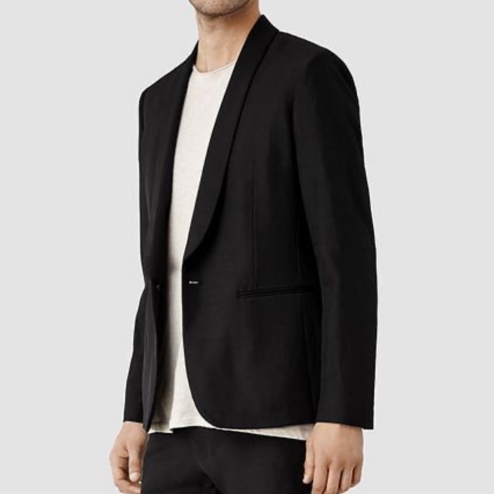 All saints black mort blazer